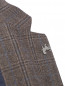 Однобортный пиджак из шерсти узором клетка Tombolini  –  Деталь