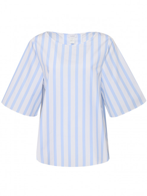 Блуза из хлопка свободного кроя с узором полоска Van Laack - Общий вид