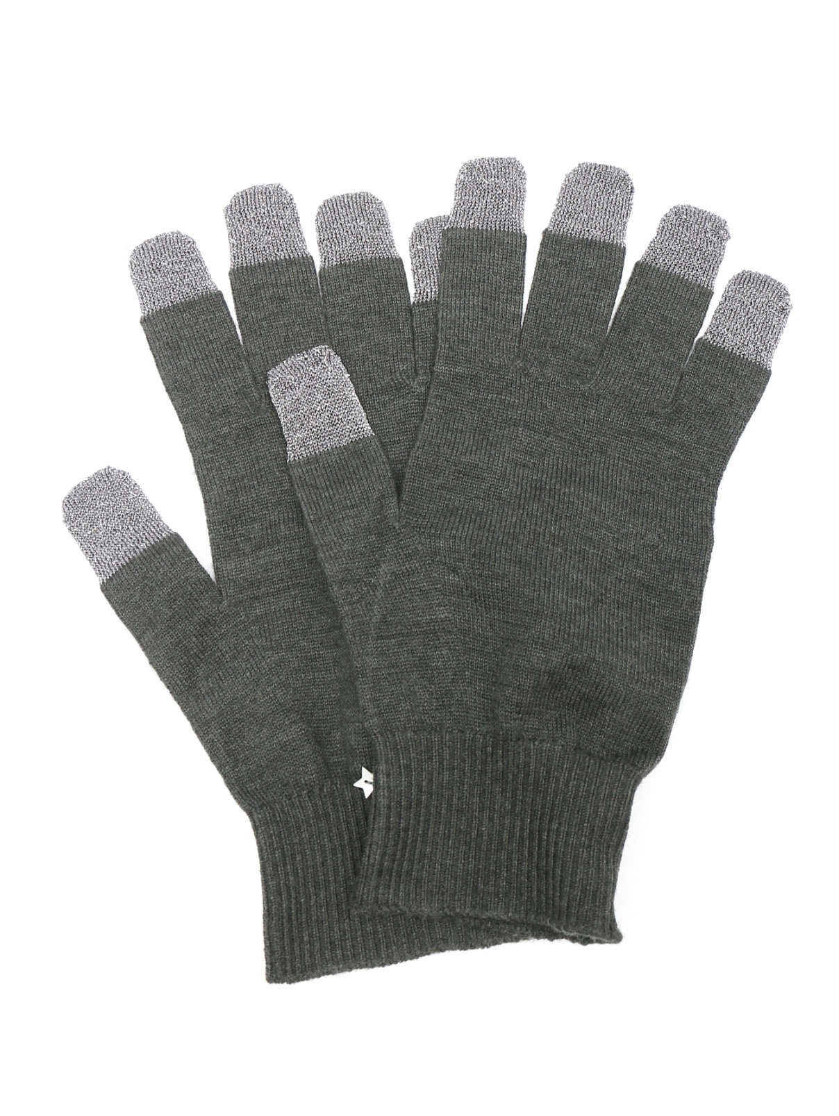 Перчатки из смешанной шерсти Lorena Antoniazzi  –  Общий вид  – Цвет:  Серый