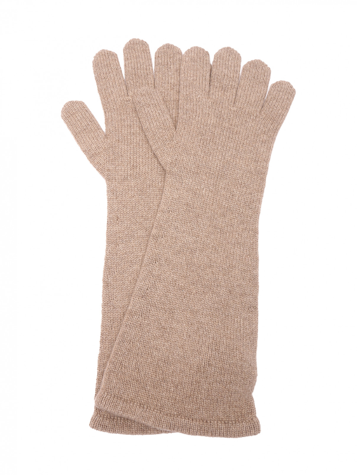 Длинные перчатки из кашемира Max Mara  –  Общий вид  – Цвет:  Бежевый