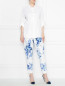 Укороченные брюки с цветочным узором Marina Rinaldi  –  МодельОбщийВид