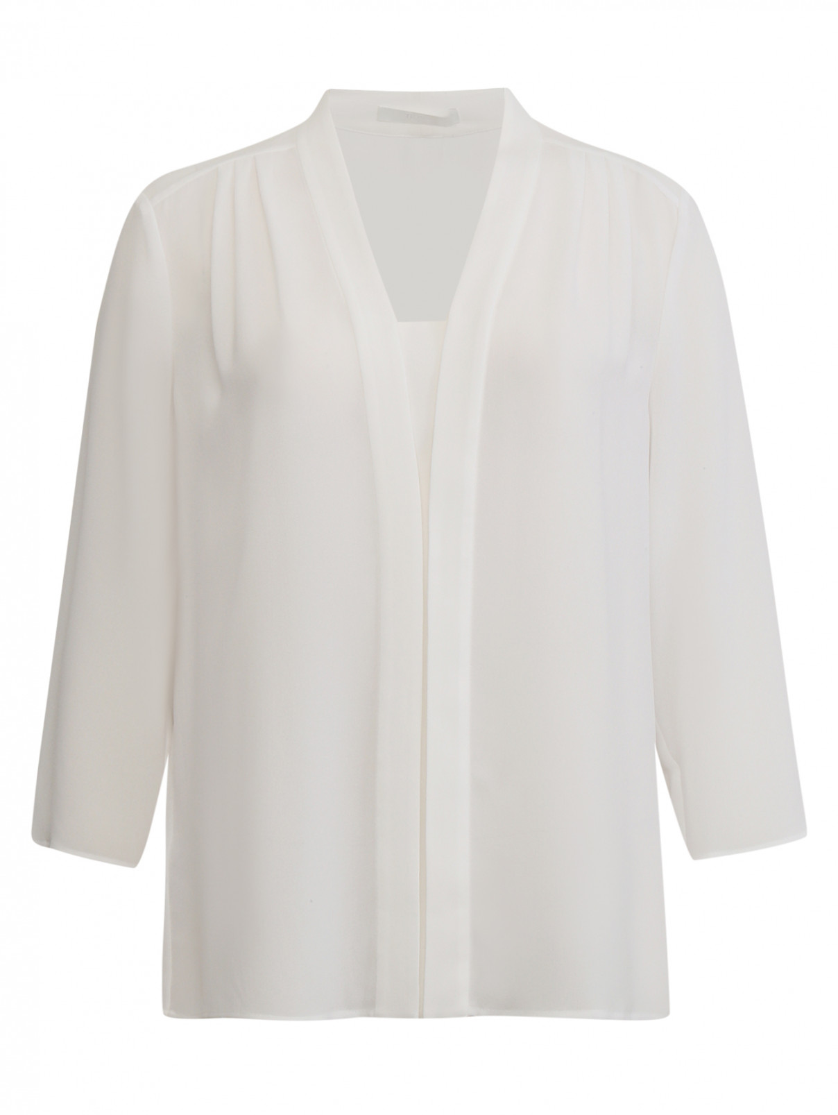 Блуза свободного кроя Boss  –  Общий вид  – Цвет:  Белый