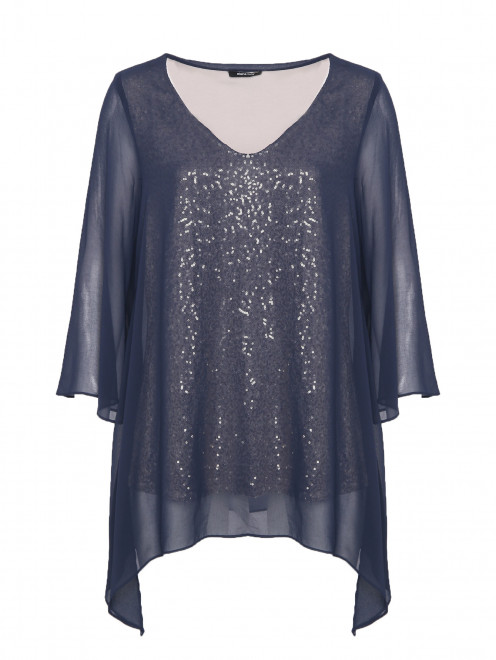 Комбинированная блуза свободного кроя Elena Miro - Общий вид