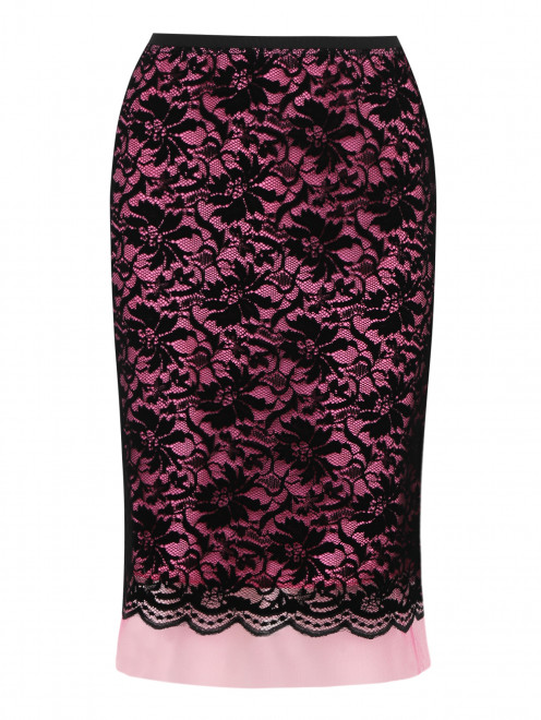 Кружевная юбка-трапеция с контрастной отделкой Marc Jacobs - Общий вид