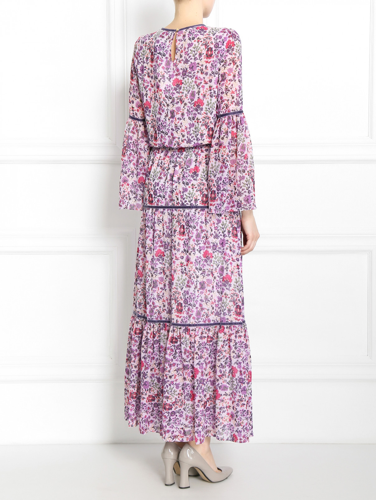 Платье-макси с цветочным узором Juicy Couture  –  Модель Верх-Низ1  – Цвет:  Узор