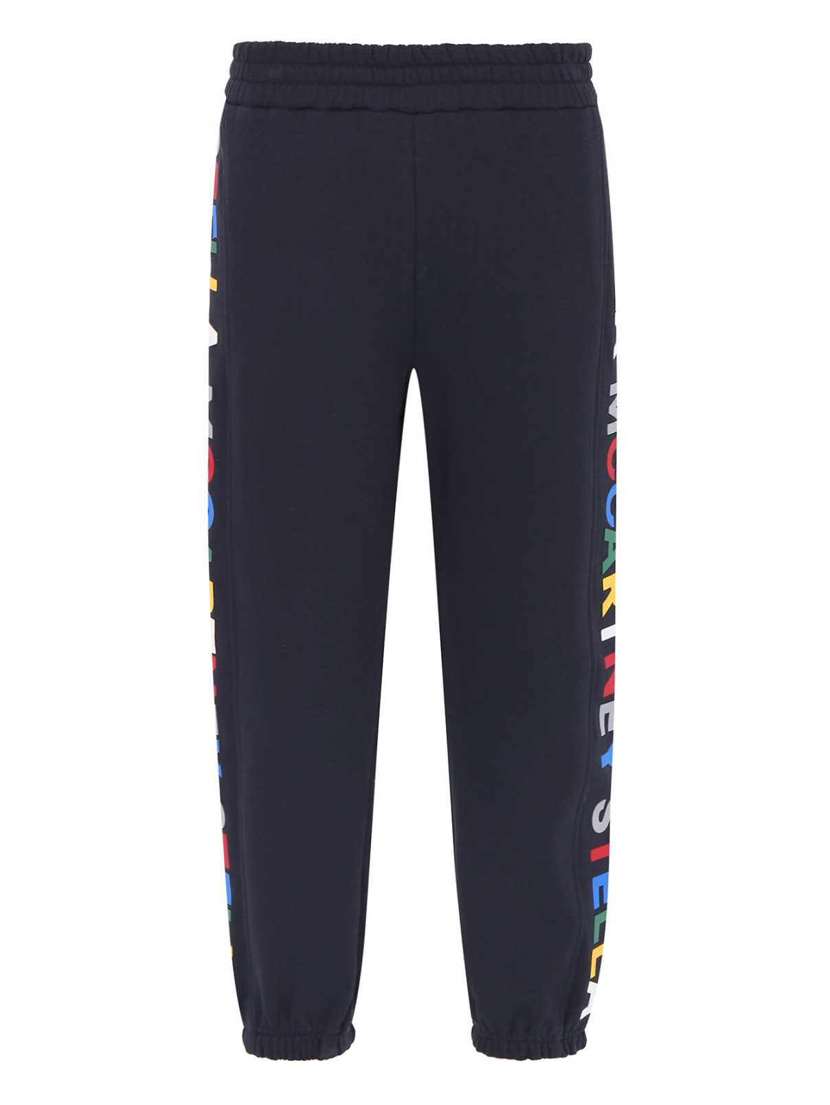 Трикотажные брюки с логотипом Stella McCartney kids  –  Общий вид  – Цвет:  Черный