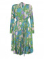 Платье плиссированное с цветочным принтом Balenciaga  –  Общий вид