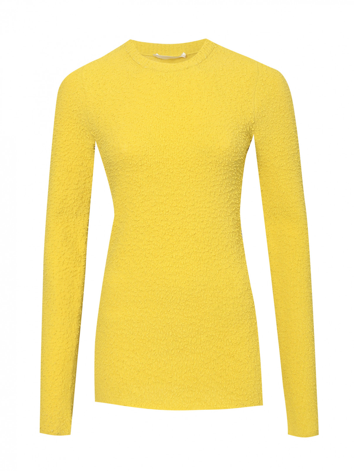 Джемпер из шерсти с круглым вырезом Sportmax  –  Общий вид  – Цвет:  Желтый