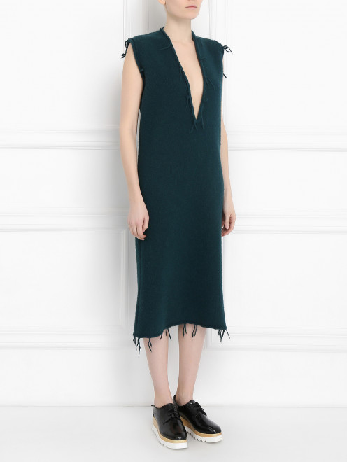 Платье-макси из шерсти крупной вязки Maison Margiela - Модель Верх-Низ