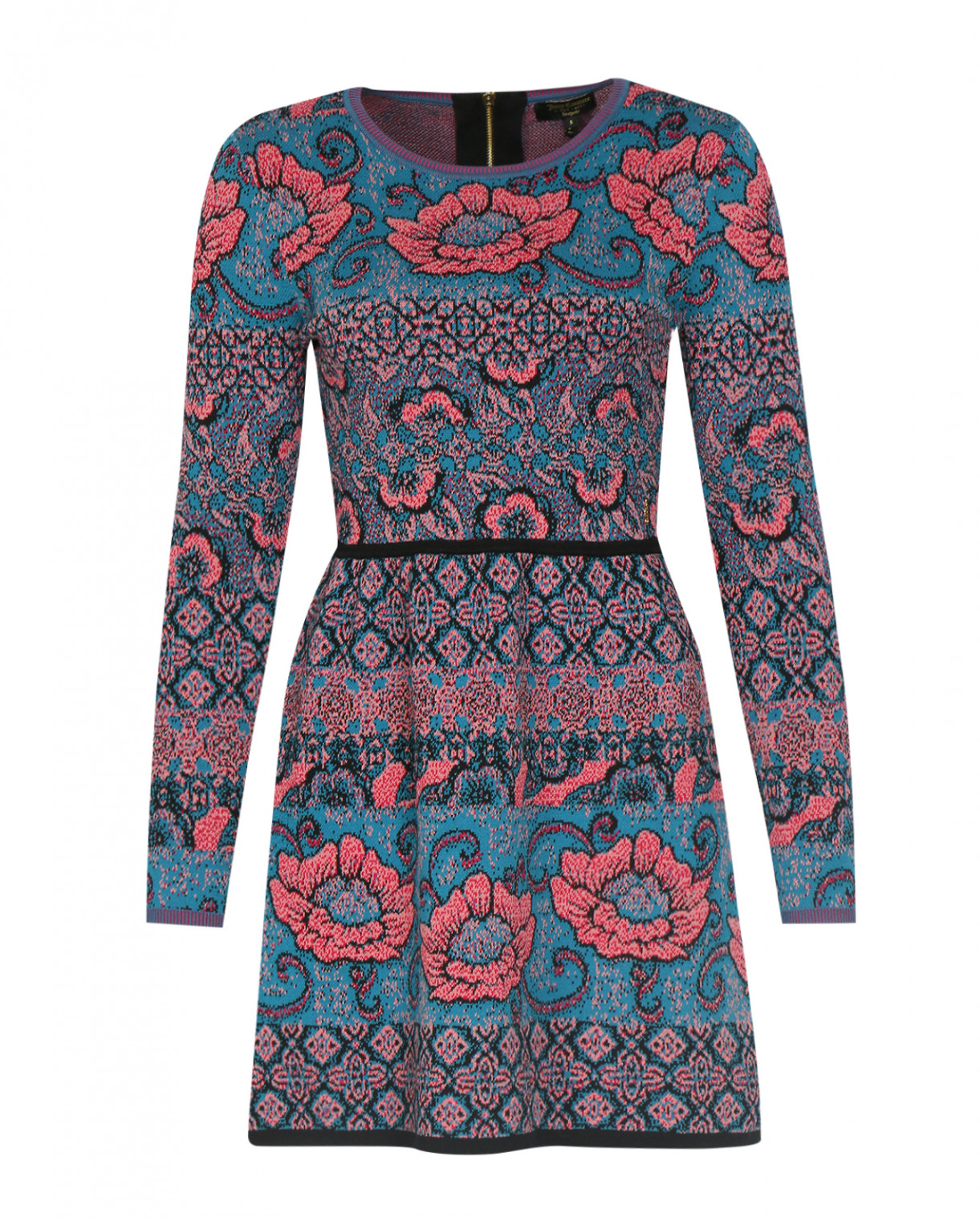 Платье из хлопка с цветочным узором Juicy Couture  –  Общий вид  – Цвет:  Синий
