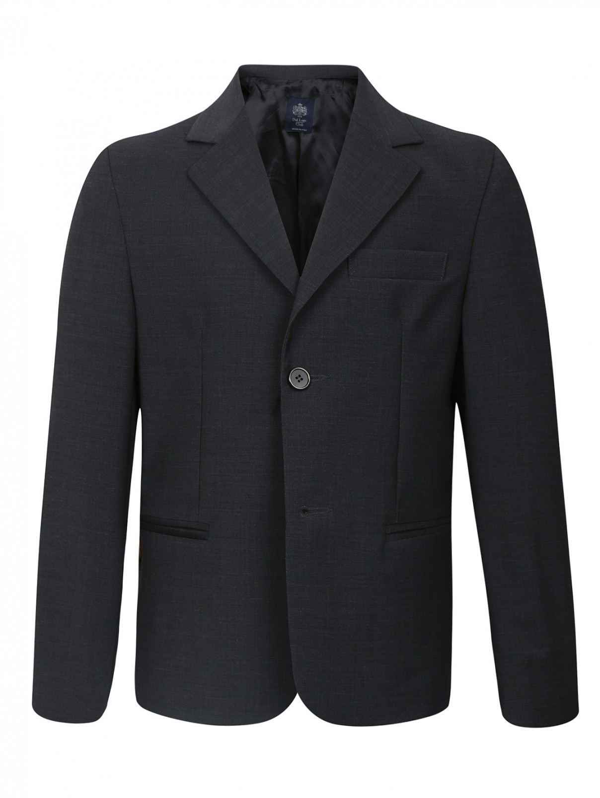 Пиджак однобортный из шерсти Dal Lago  –  Общий вид  – Цвет:  Серый