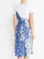 Платье-мини из хлопка и шелка с цветочным узором Dondup  –  Модель Верх-Низ1