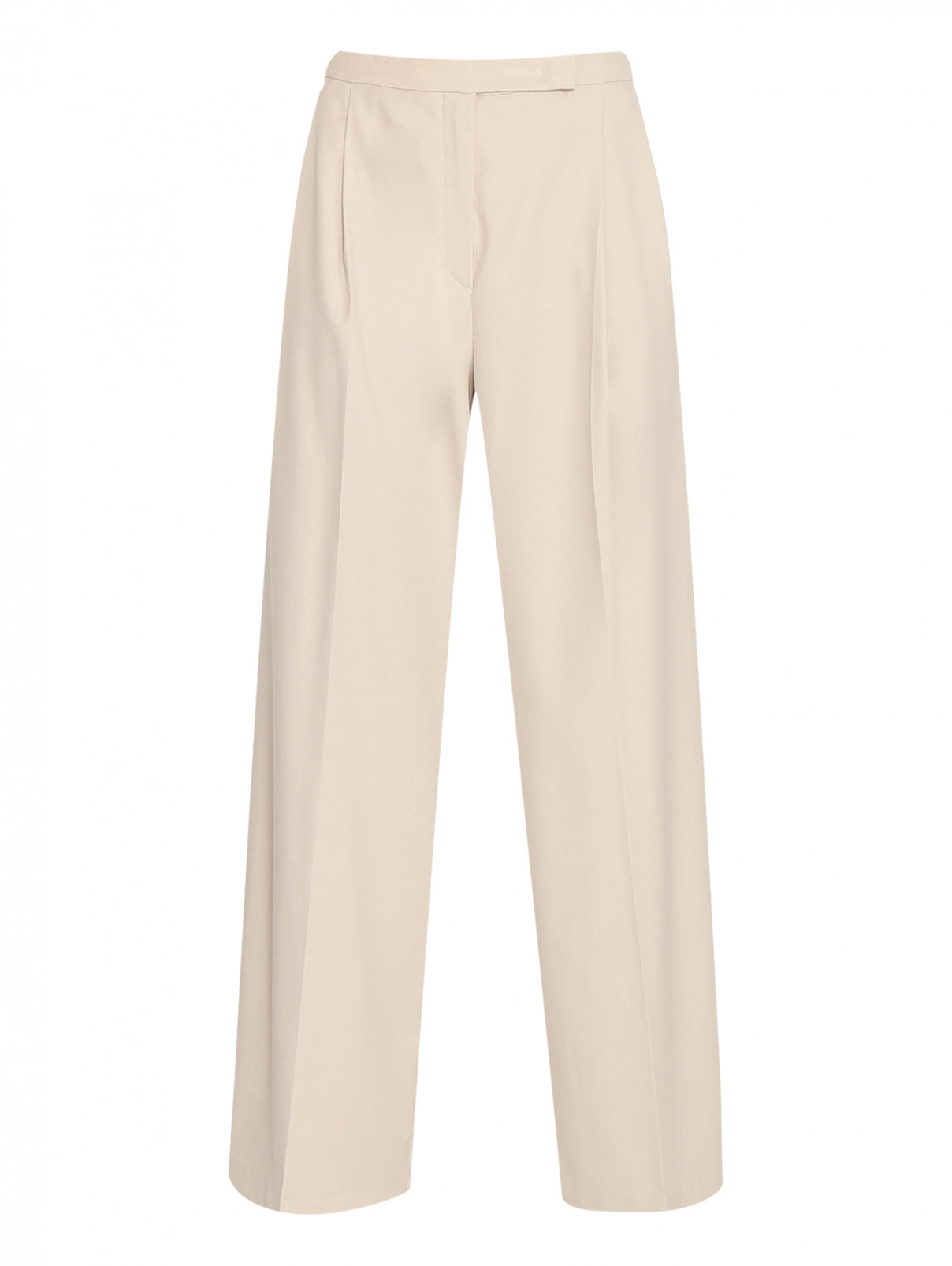 Костюмные брюки из шерсти Semicouture  –  Общий вид  – Цвет:  Бежевый