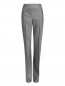 Прямые брюки из смешанной шерсти с узором "полоска" Armani Collezioni  –  Общий вид