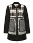 Пальто из шерсти на молнии с узором с накладными карманами Isola Marras  –  Общий вид