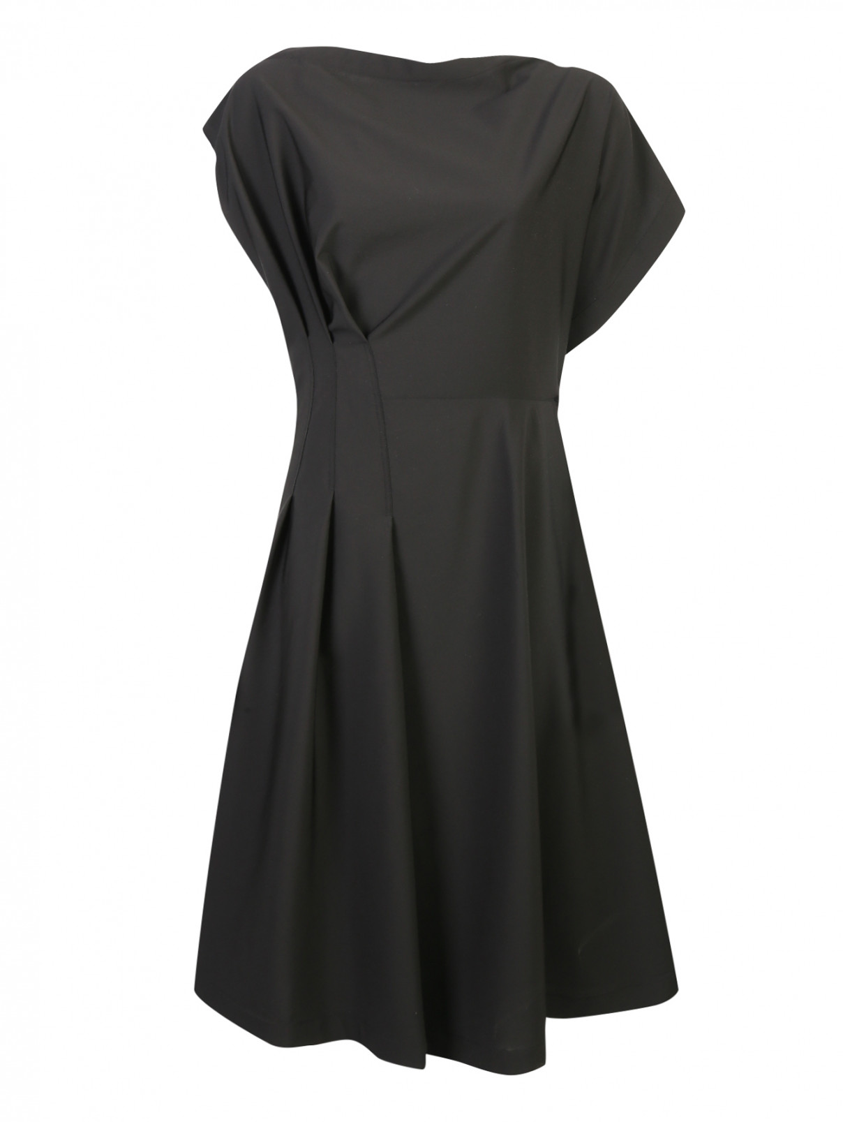 Платье, на запах, из шерсти Jil Sander  –  Общий вид  – Цвет:  Черный