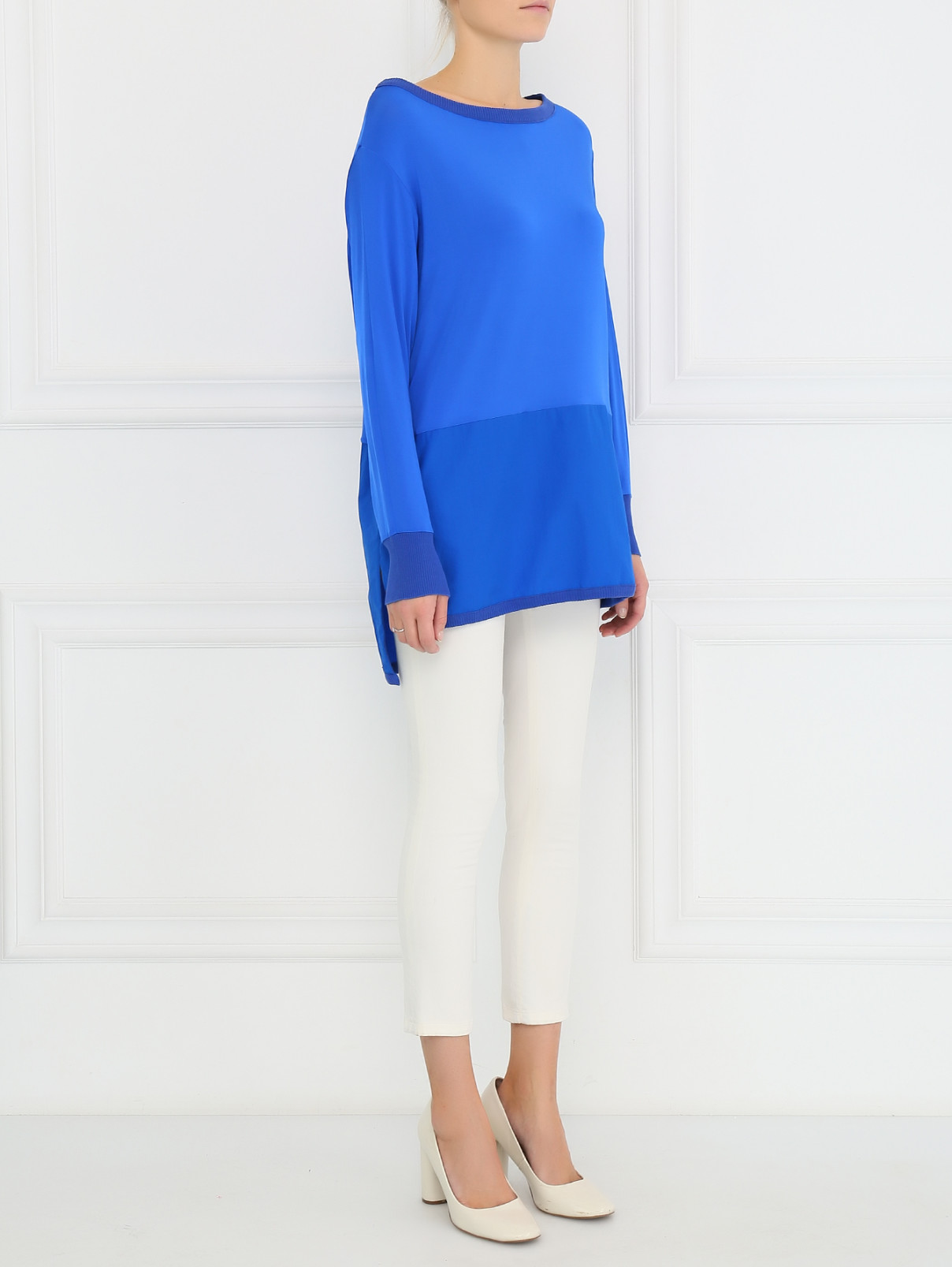 Блуза свободного кроя Antonio Marras  –  Модель Общий вид  – Цвет:  Синий