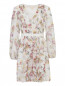 Платье-мини из шелка с цветочным узором Giambattista Valli  –  Общий вид