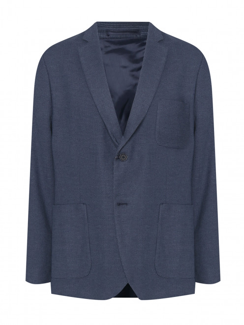Пиджак из смешанного хлопка с узором и карманами - Общий вид