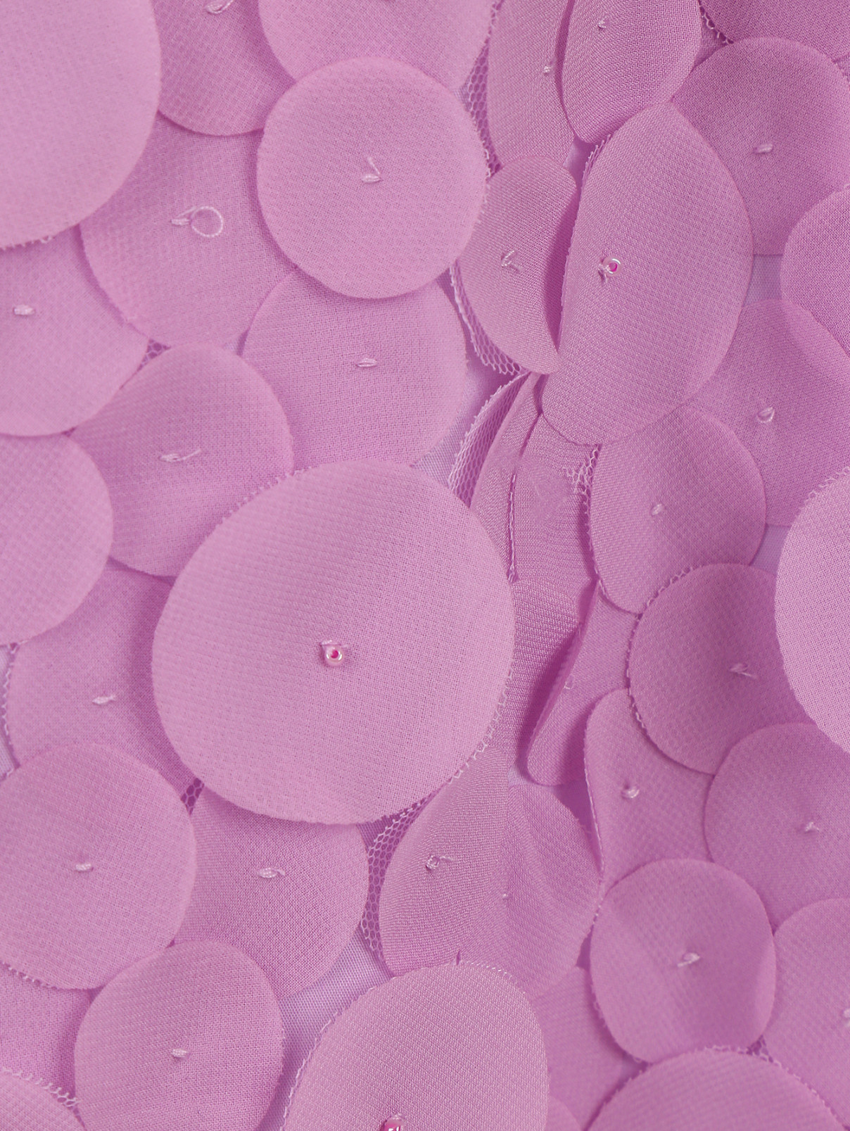 Юбка-трапеция расшитая лоскутами шифона и бисером Armani Junior  –  Деталь1  – Цвет:  Фиолетовый