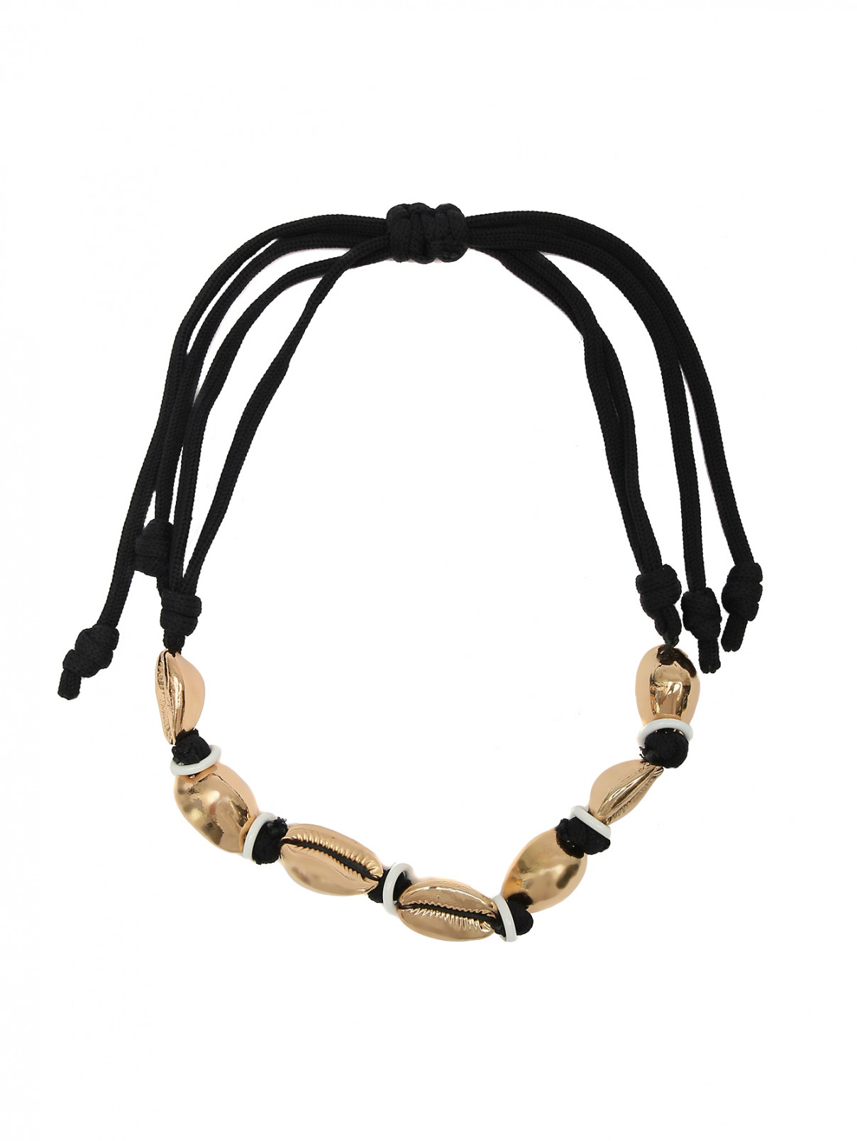 Ожерелье в виде бусин на шнуре Sportmax  –  Общий вид  – Цвет:  Черный