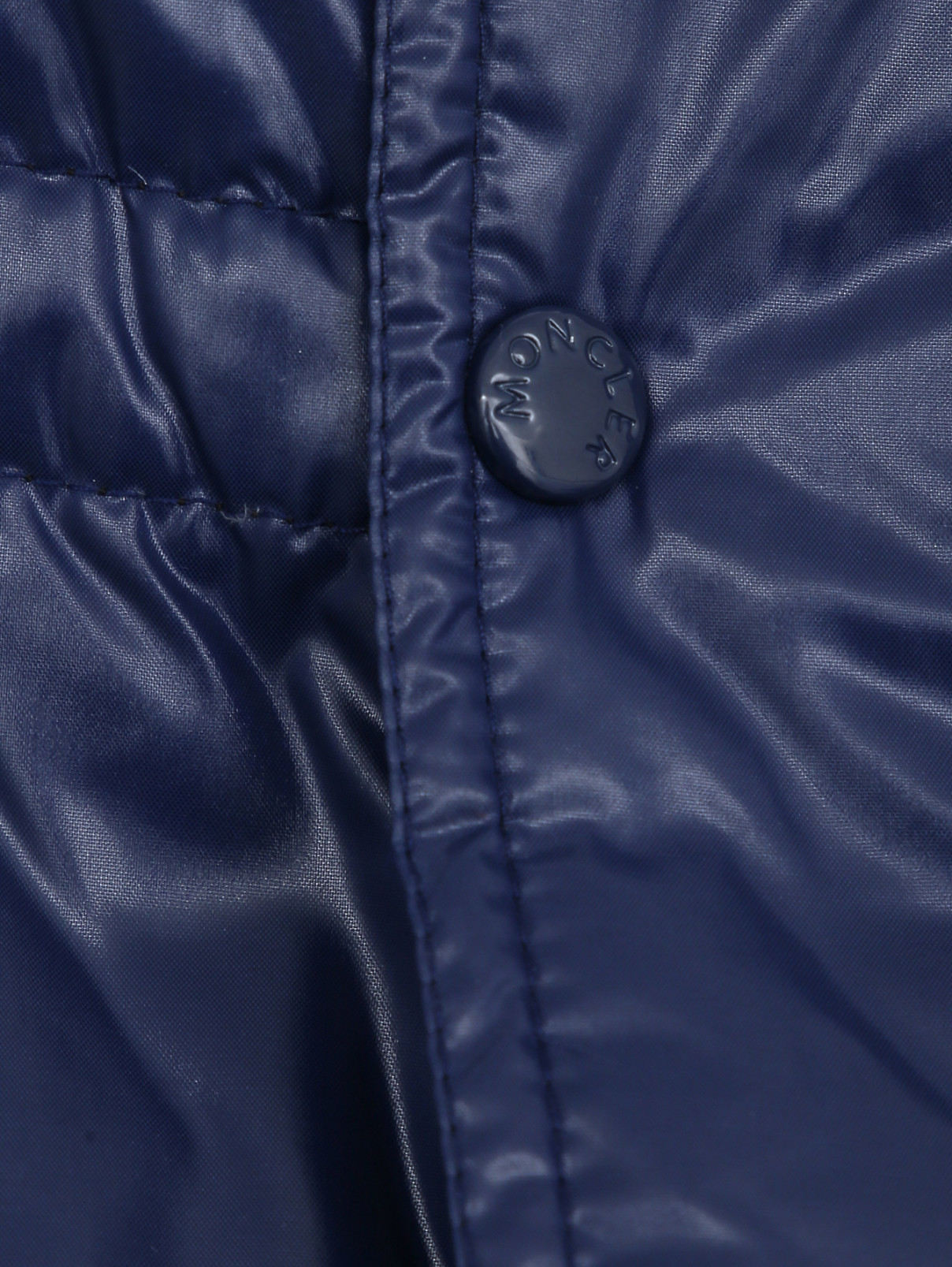 Утепленный полукомбинезон на лямках Moncler  –  Деталь  – Цвет:  Синий