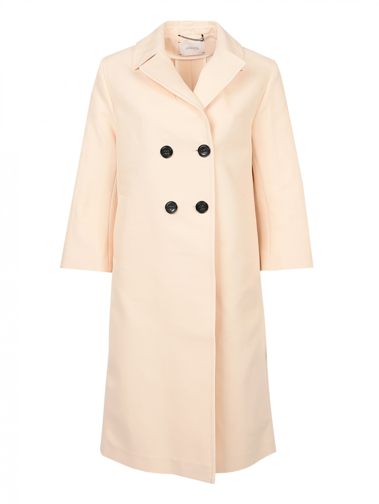 Пальто из хлопка на пуговицах Dorothee Schumacher  –  Общий вид  – Цвет:  Розовый