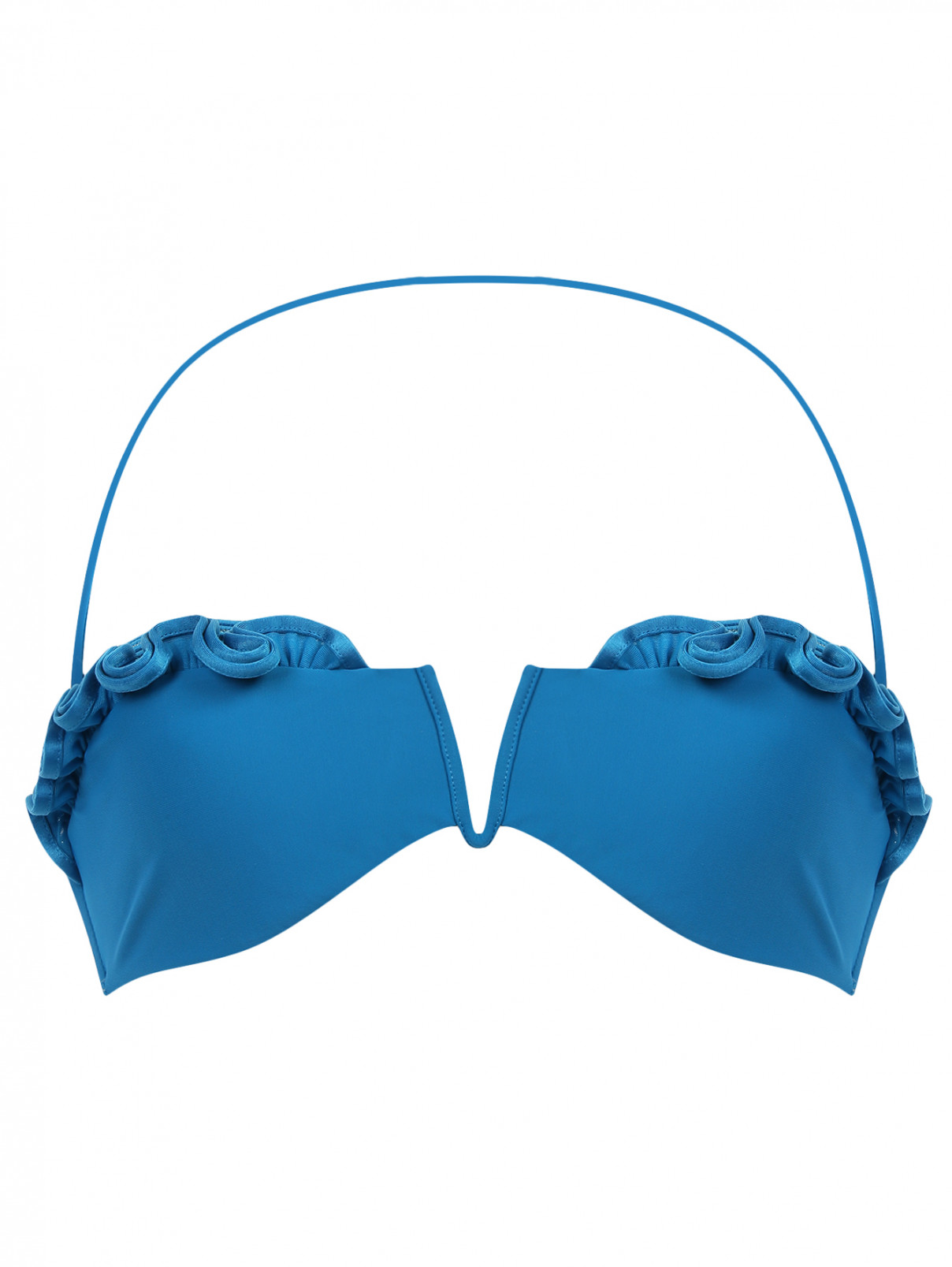 Купальный бюстгалтер-бандо с декором La Perla  –  Общий вид  – Цвет:  Синий