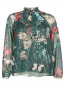 Блуза из шелка свободного кроя с узором Max&Co  –  Общий вид
