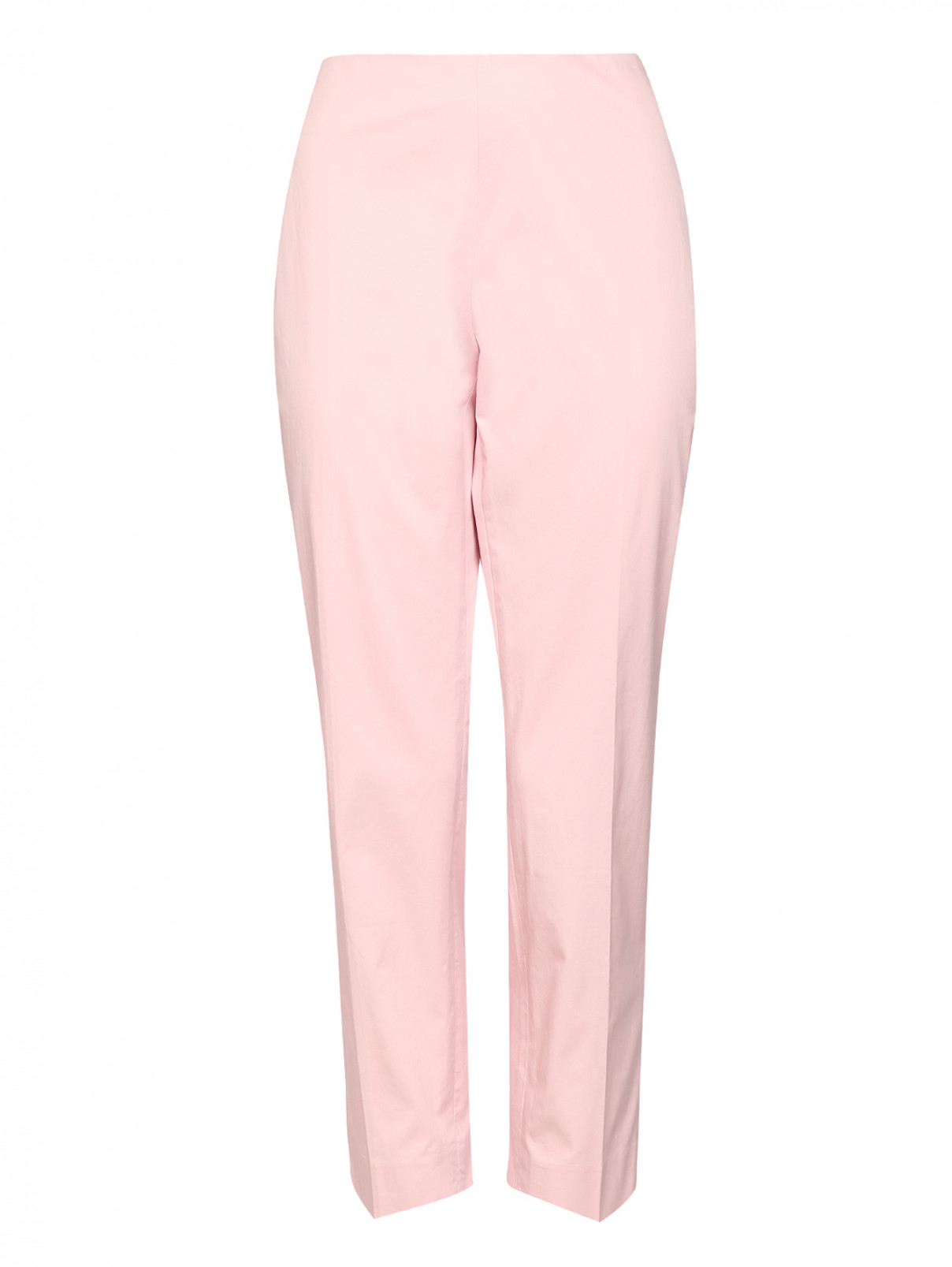 Укороченные брюки прямого фасона Brooks Brothers  –  Общий вид  – Цвет:  Розовый