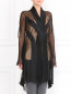 Прозрачная блуза из шелка на завязке Alberta Ferretti  –  Модель Верх-Низ