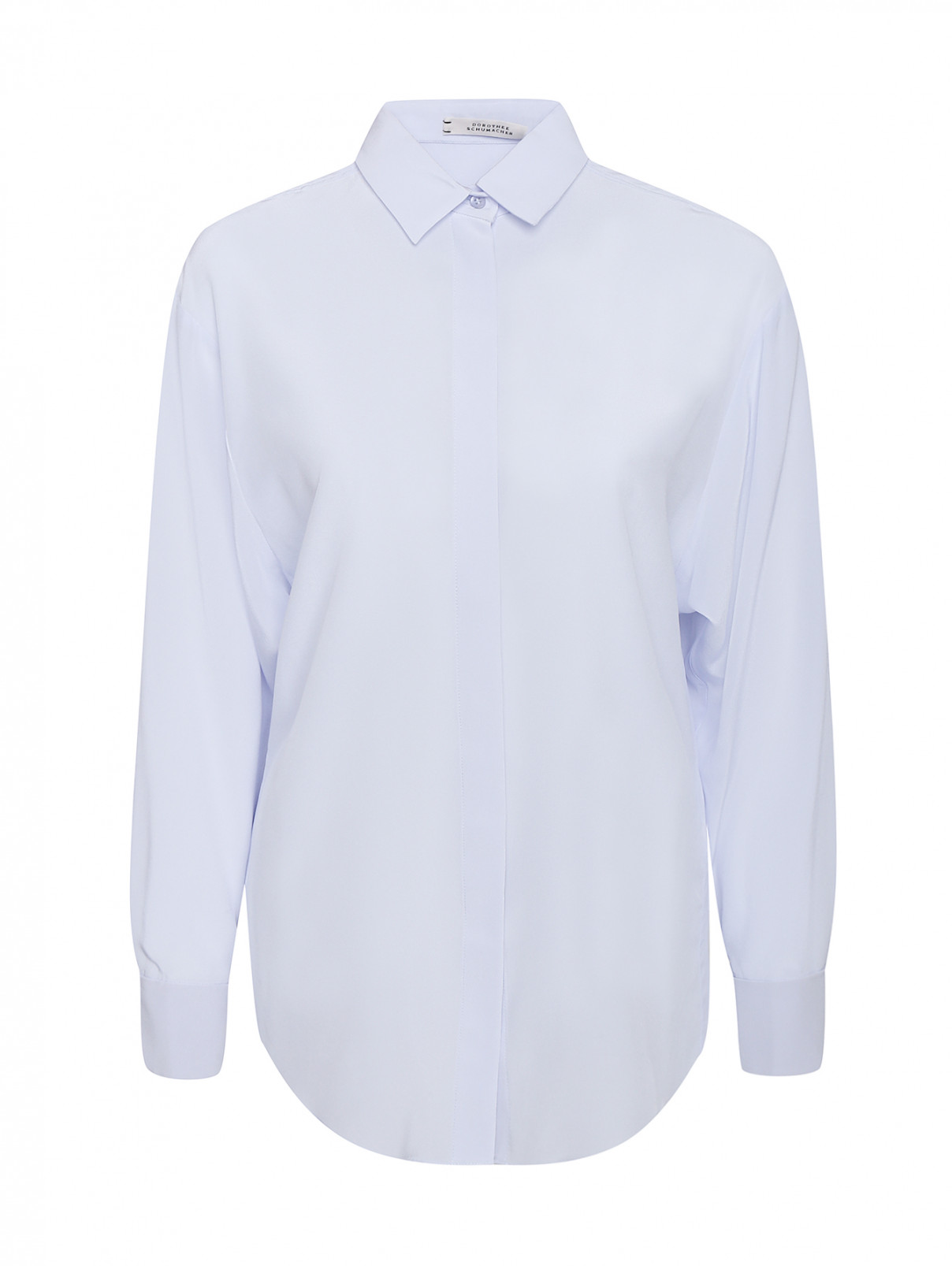 Блуза из шелка Dorothee Schumacher  –  Общий вид  – Цвет:  Синий