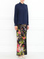 Легкие брюки из шелка с цветочным узором Jean Paul Gaultier  –  Модель Общий вид