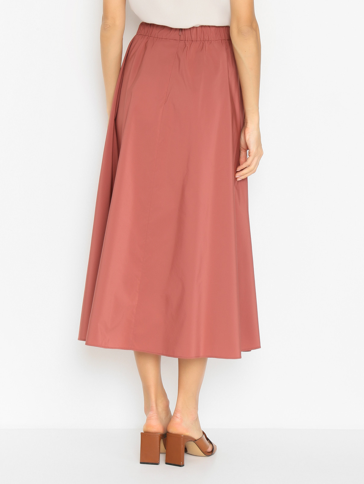 Юбка-миди на резинке Weekend Max Mara  –  МодельВерхНиз1  – Цвет:  Коричневый