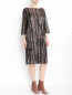 Полупрозрачное платье с контрастной подкладкой Marina Rinaldi  –  МодельОбщийВид