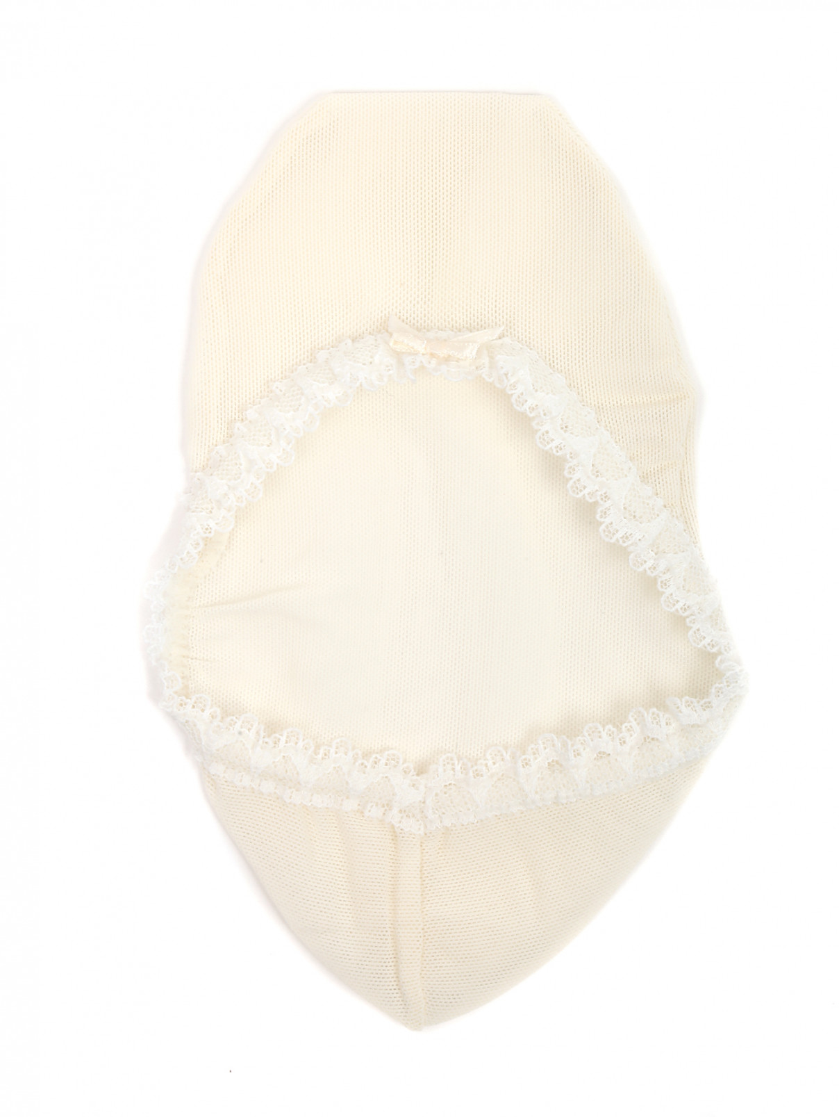 Носки из хлопка с кружевной отделкой La Perla  –  Общий вид  – Цвет:  Бежевый