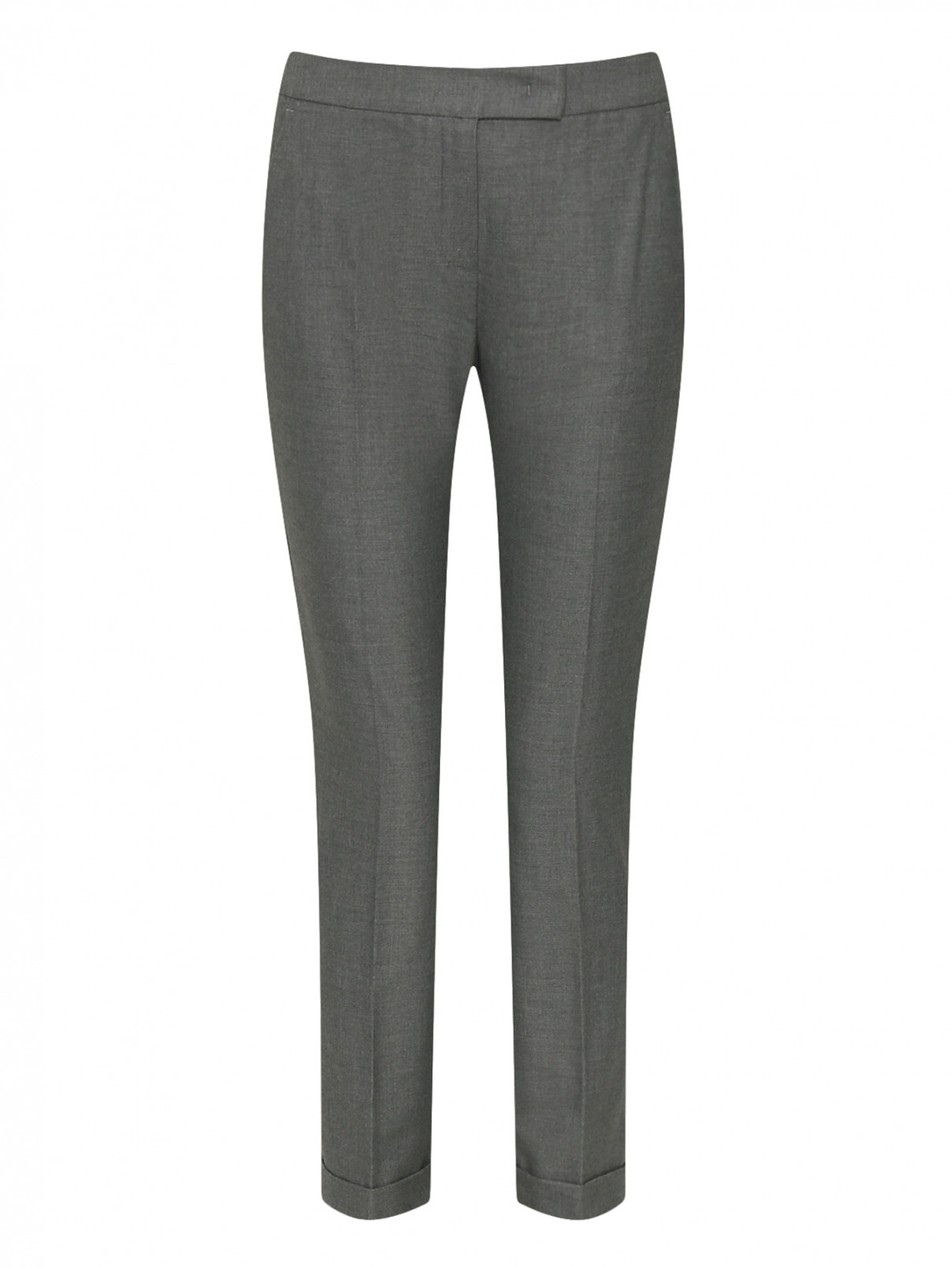 Укороченные брюки с карманами Max&Co  –  Общий вид  – Цвет:  Серый