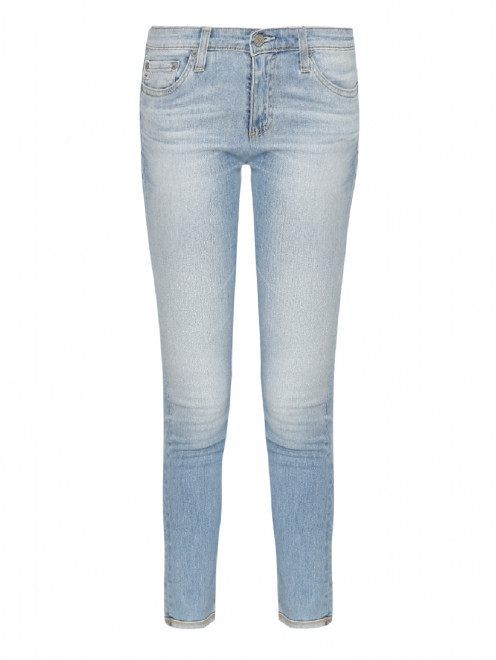 узкие джинсы с потертостями  - Общий вид