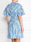 Платье из хлопка с запахом и цветочным узором Kenzo  –  Модель Верх-Низ1