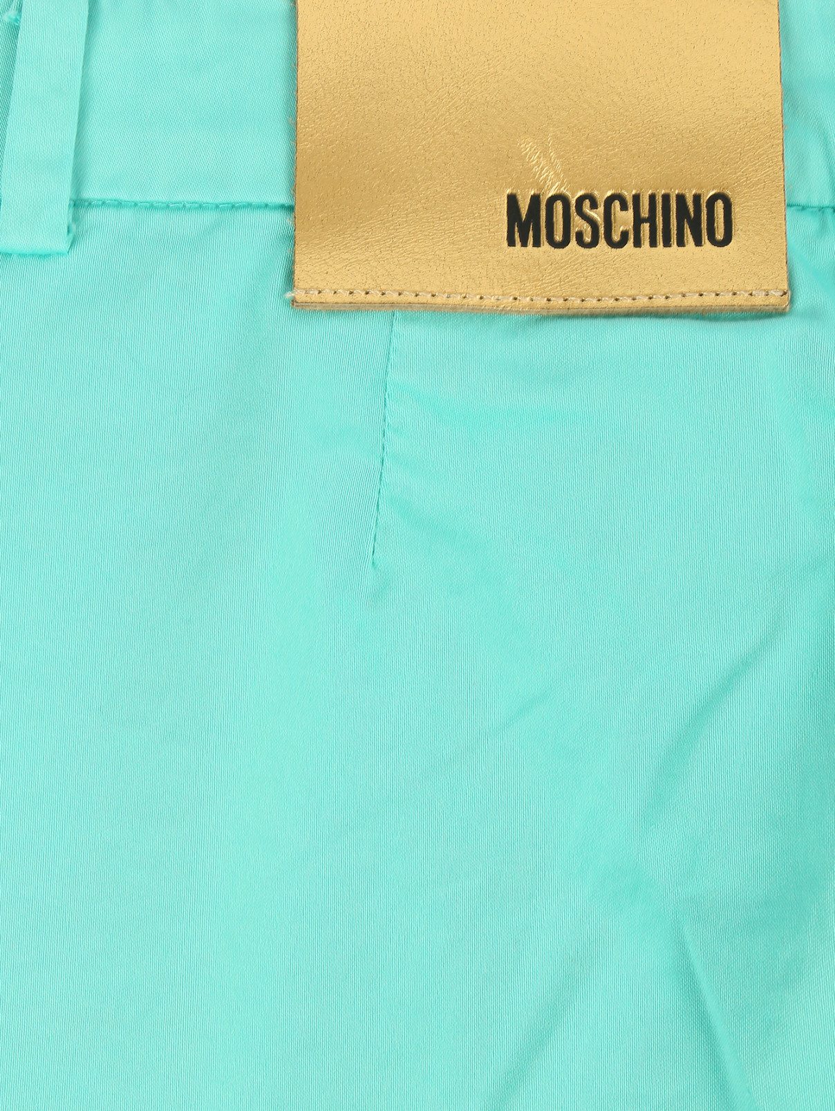 Брюки прямого кроя из хлопка Moschino  –  Деталь1  – Цвет:  Зеленый
