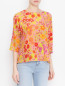 Блузка из шелка в цветочный принт Weekend Max Mara  –  МодельВерхНиз