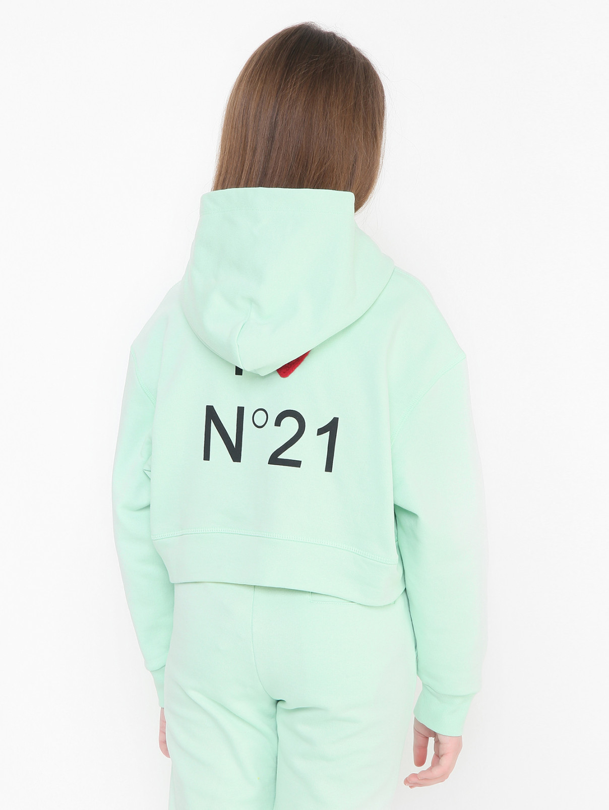 Толстовка на молнии с карманами N21  –  МодельВерхНиз1  – Цвет:  Зеленый