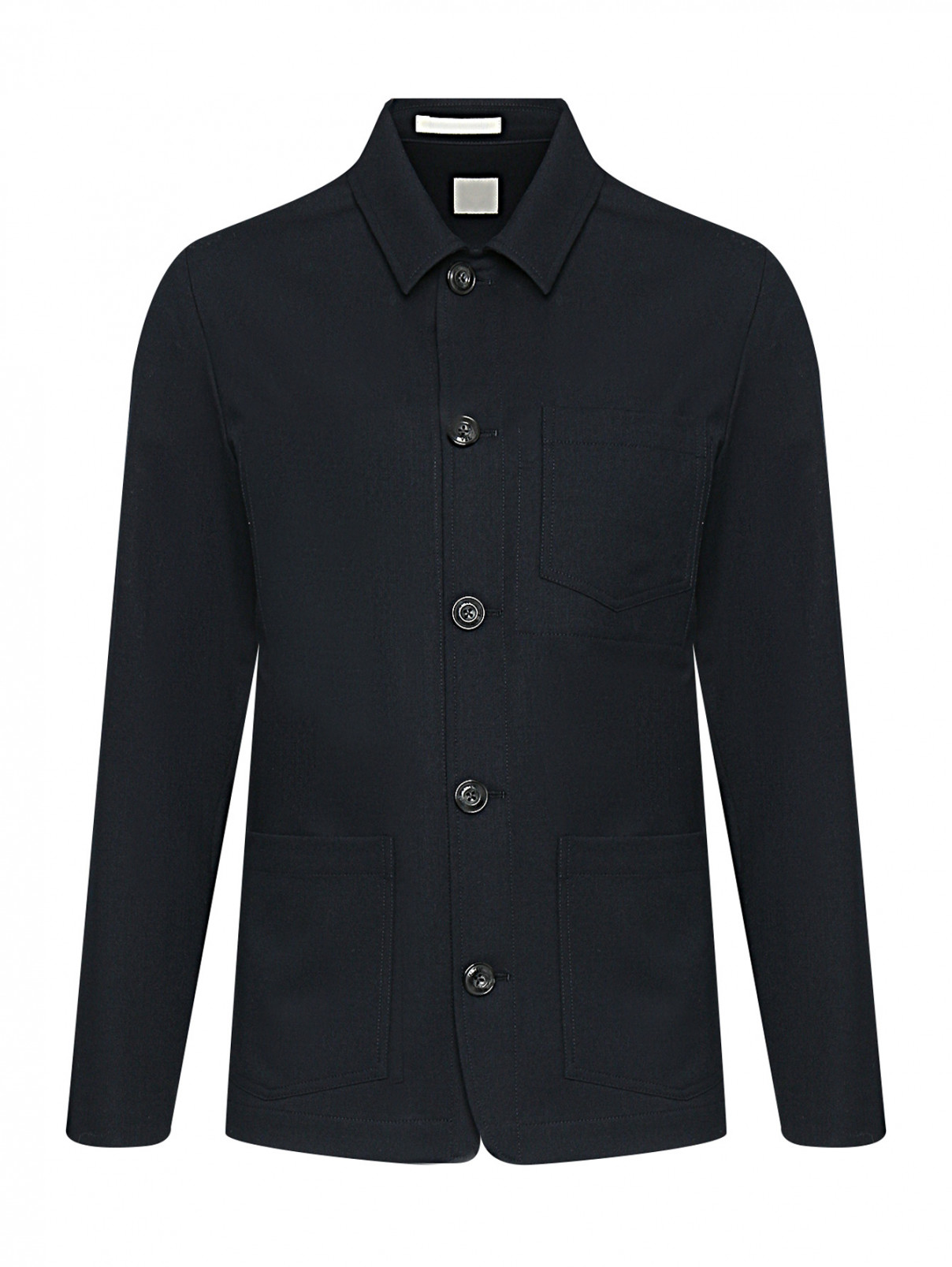 Легкая куртка с накладными карманами Altea  –  Общий вид  – Цвет:  Синий