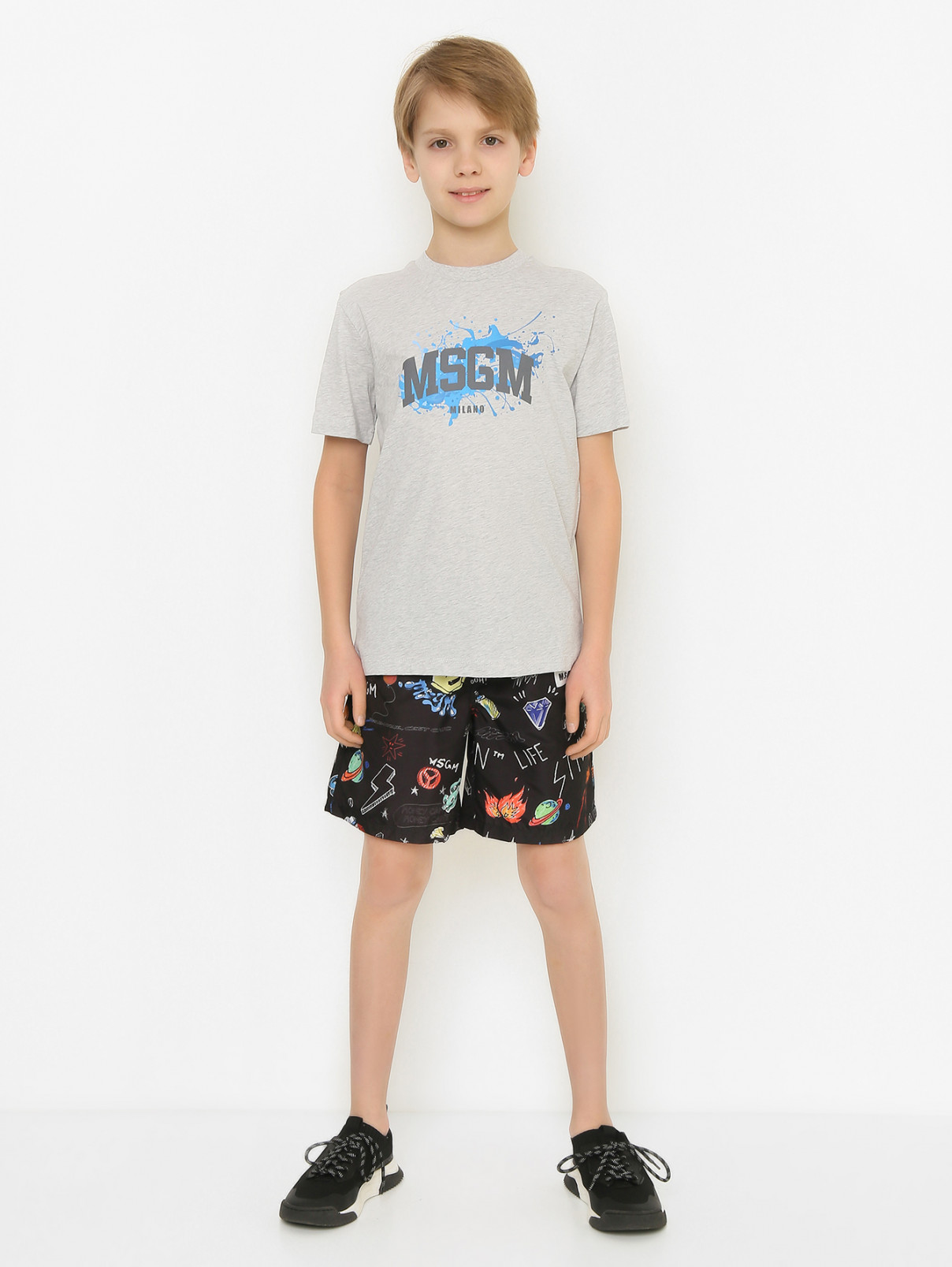 Плавательные шорты с карманами MSGM  –  МодельОбщийВид  – Цвет:  Узор