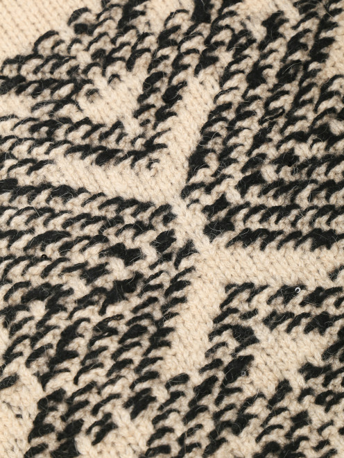 Шерстяной свитер с узором - Деталь
