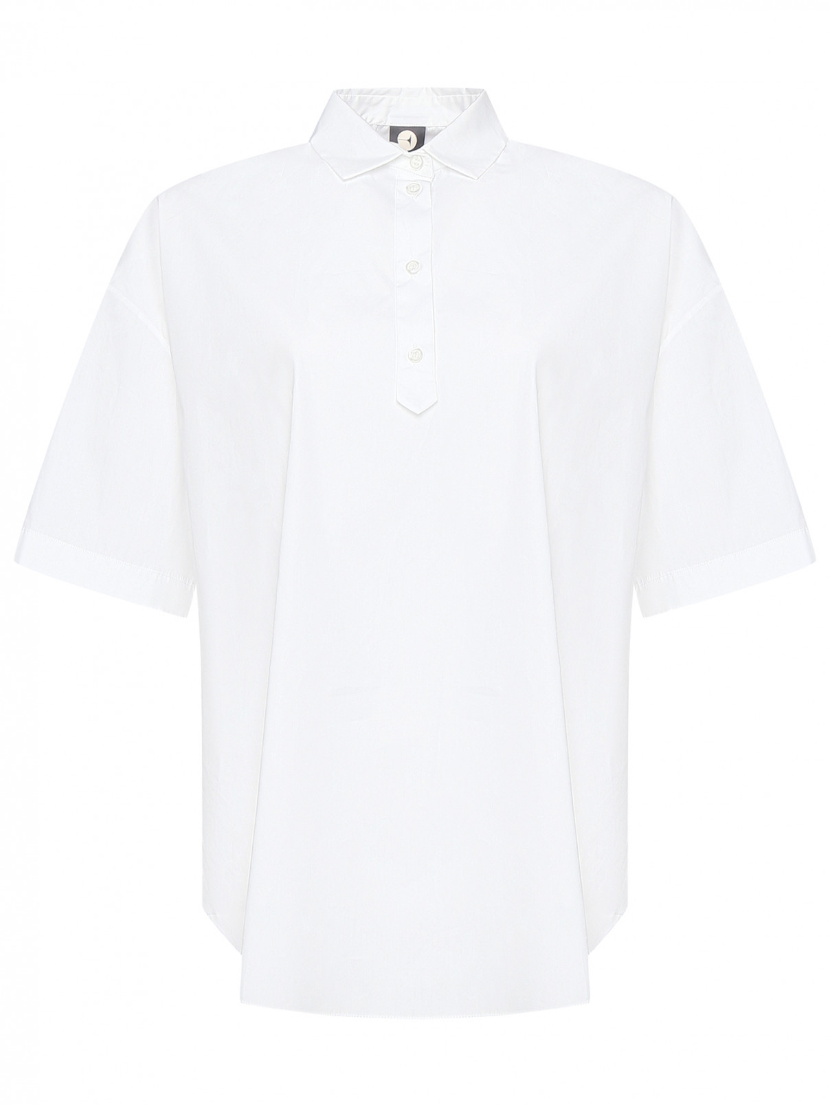 Рубашка из хлопка с короткими рукавами Exilia  –  Общий вид  – Цвет:  Белый