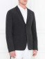 Однобортный пиджак из шерсти и шелка Emporio Armani  –  Модель Верх-Низ
