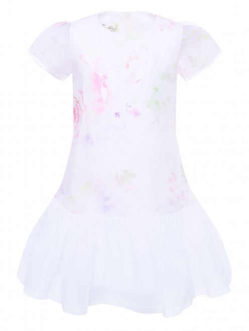 Платье-мини с цветочным узором - Общий вид