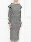Платье из плиссированного трикотажа с люрексом Alberta Ferretti  –  МодельВерхНиз