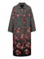 Пальто из фактурной ткани с цветочным узором Alberta Ferretti  –  Общий вид